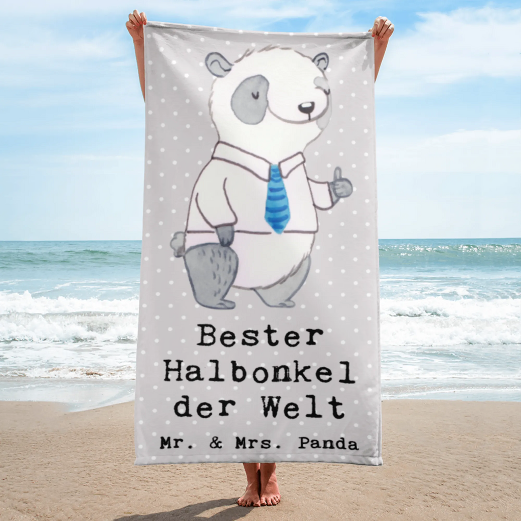 XL Badehandtuch Panda Bester Halbonkel der Welt Handtuch, Badetuch, Duschtuch, Strandtuch, Saunatuch, für, Dankeschön, Geschenk, Schenken, Geburtstag, Geburtstagsgeschenk, Geschenkidee, Danke, Bedanken, Mitbringsel, Freude machen, Geschenktipp, Onkel, bester Onkel, Halbonkel, Stiefonkel, Stief, Stiefgeschwister, Familie, Kleinigkeit