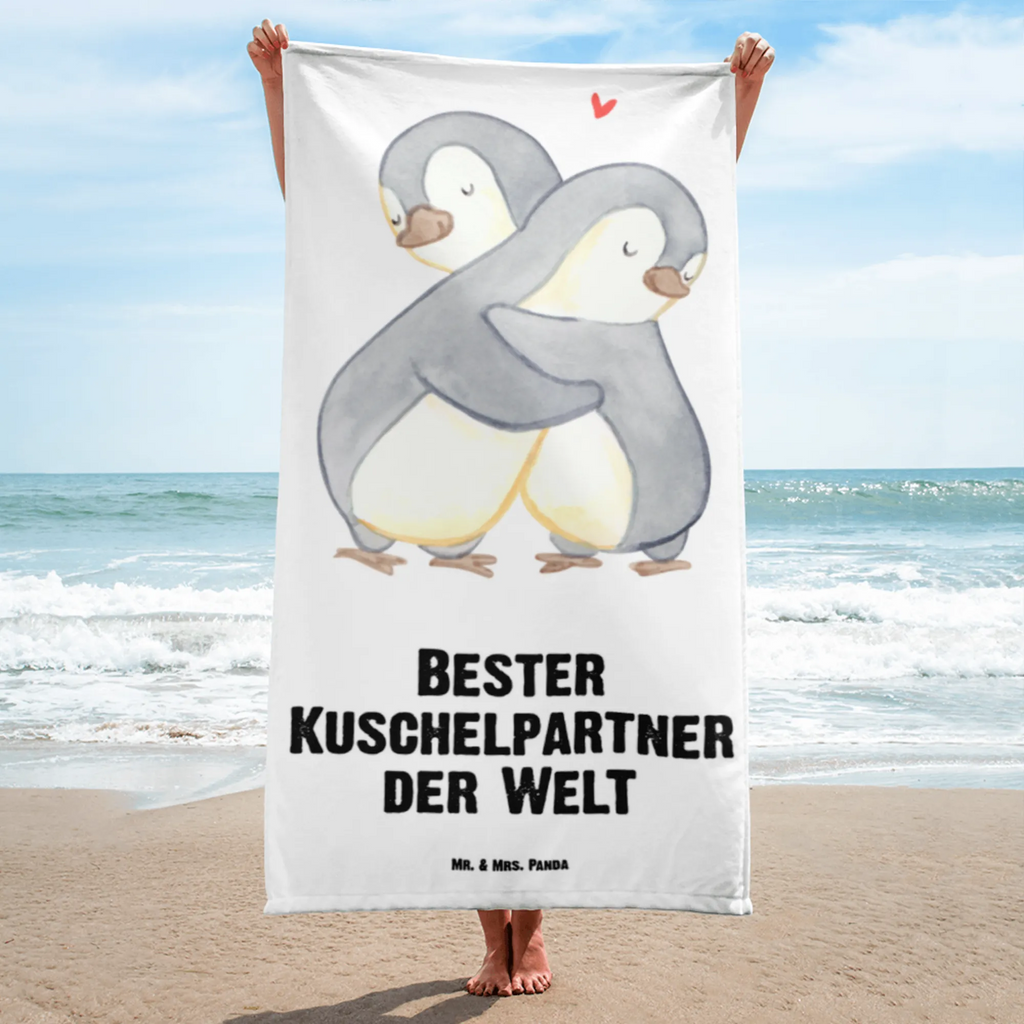 XL Badehandtuch Pinguin Bester Kuschelpartner der Welt Handtuch, Badetuch, Duschtuch, Strandtuch, Saunatuch, für, Dankeschön, Geschenk, Schenken, Geburtstag, Geburtstagsgeschenk, Geschenkidee, Danke, Bedanken, Mitbringsel, Freude machen, Geschenktipp, Kuschelpartner, Lebenspartner, Ehepartner, Partner, Ehemann, Ehefrau, Kuscheln, Bett, Liebe, Freund, Freundin, Hochzeitstag, verliebt