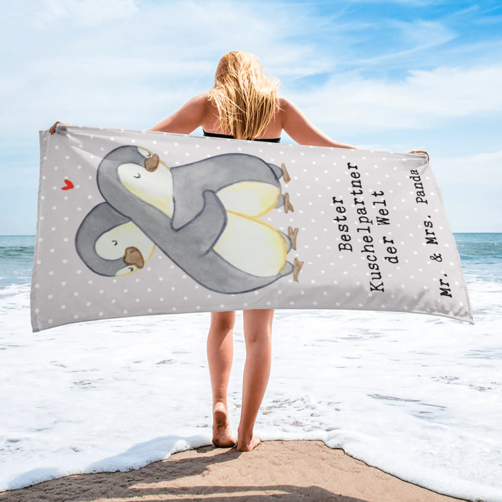 XL Badehandtuch Pinguin Bester Kuschelpartner der Welt Handtuch, Badetuch, Duschtuch, Strandtuch, Saunatuch, für, Dankeschön, Geschenk, Schenken, Geburtstag, Geburtstagsgeschenk, Geschenkidee, Danke, Bedanken, Mitbringsel, Freude machen, Geschenktipp, Kuschelpartner, Lebenspartner, Ehepartner, Partner, Ehemann, Ehefrau, Kuscheln, Bett, Liebe, Freund, Freundin, Hochzeitstag, verliebt