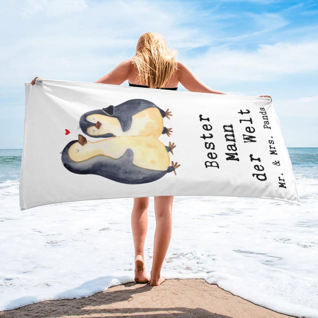 XL Badehandtuch Pinguin Bester Mann der Welt Handtuch, Badetuch, Duschtuch, Strandtuch, Saunatuch, für, Dankeschön, Geschenk, Schenken, Geburtstag, Geburtstagsgeschenk, Geschenkidee, Danke, Bedanken, Mitbringsel, Freude machen, Geschenktipp, Ehemann, Beste, Mann, Partner, Freund, Traummann, Liebling, Ehepartner, Ehe, Gatte, Lebensgefährte, Bräutigam, Kleinigkeit