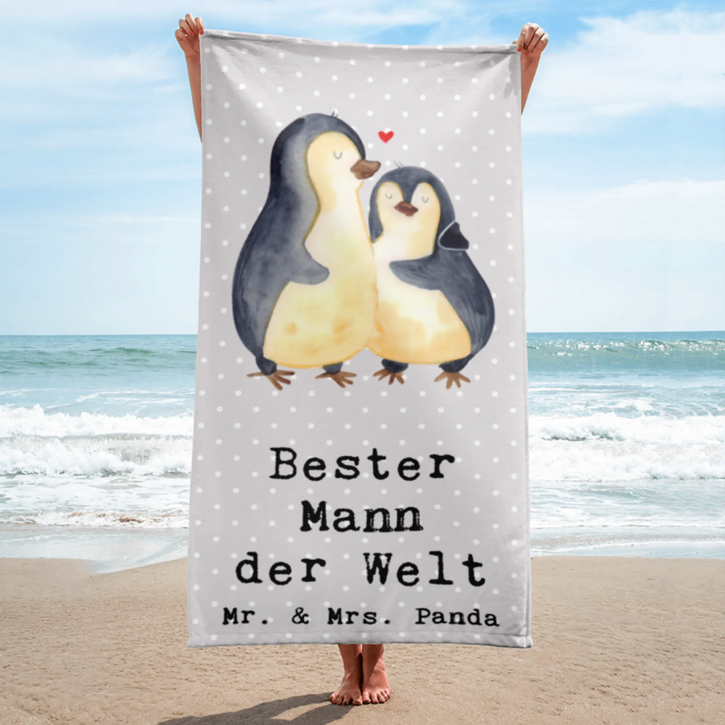 XL Badehandtuch Pinguin Bester Mann der Welt Handtuch, Badetuch, Duschtuch, Strandtuch, Saunatuch, für, Dankeschön, Geschenk, Schenken, Geburtstag, Geburtstagsgeschenk, Geschenkidee, Danke, Bedanken, Mitbringsel, Freude machen, Geschenktipp, Ehemann, Beste, Mann, Partner, Freund, Traummann, Liebling, Ehepartner, Ehe, Gatte, Lebensgefährte, Bräutigam, Kleinigkeit