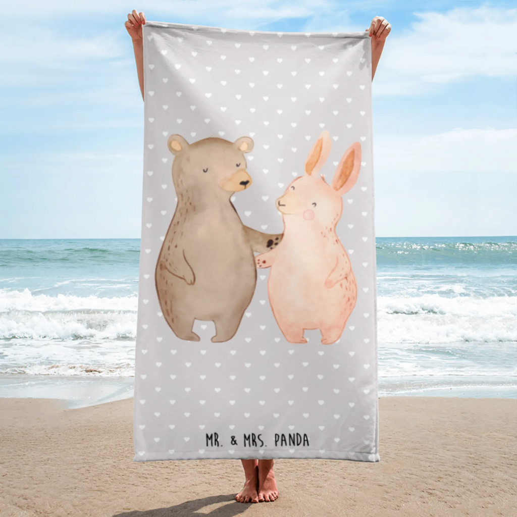 XL Badehandtuch Bär Hase Umarmen Handtuch, Badetuch, Duschtuch, Strandtuch, Saunatuch, Liebe, Partner, Freund, Freundin, Ehemann, Ehefrau, Heiraten, Verlobung, Heiratsantrag, Liebesgeschenk, Jahrestag, Hocheitstag, Freunde, bester Freund, Hase, Bär, Bärchen, best friends