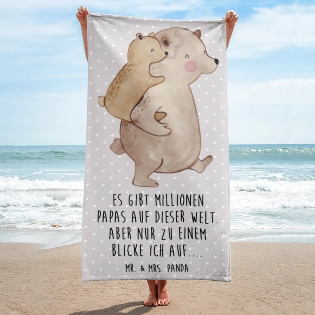 XL Badehandtuch Papa Bär Handtuch, Badetuch, Duschtuch, Strandtuch, Saunatuch, Familie, Vatertag, Muttertag, Bruder, Schwester, Mama, Papa, Oma, Opa, Geschenk, Vater, Papi, Vati, Onkel, Geburtstag