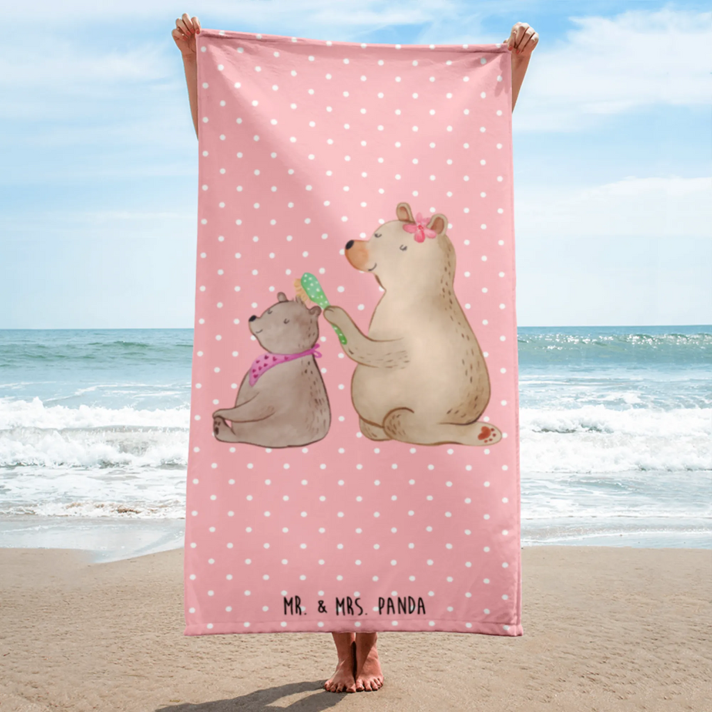 XL Badehandtuch Bär mit Kind Handtuch, Badetuch, Duschtuch, Strandtuch, Saunatuch, Familie, Vatertag, Muttertag, Bruder, Schwester, Mama, Papa, Oma, Opa, Geschenk, Mutti, Mutter