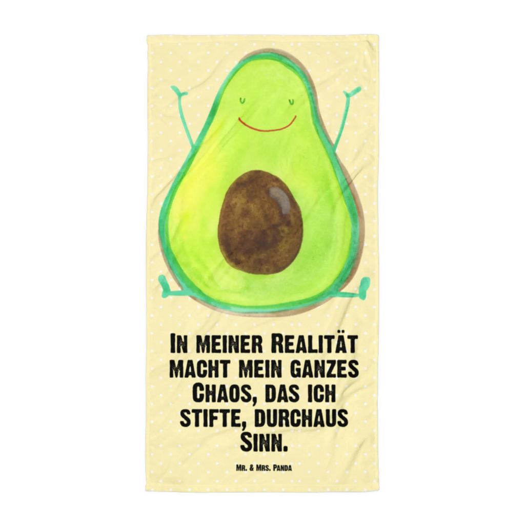 XL Badehandtuch Avocado Happy Handtuch, Badetuch, Duschtuch, Strandtuch, Saunatuch, Avocado, Veggie, Vegan, Gesund, Chaos