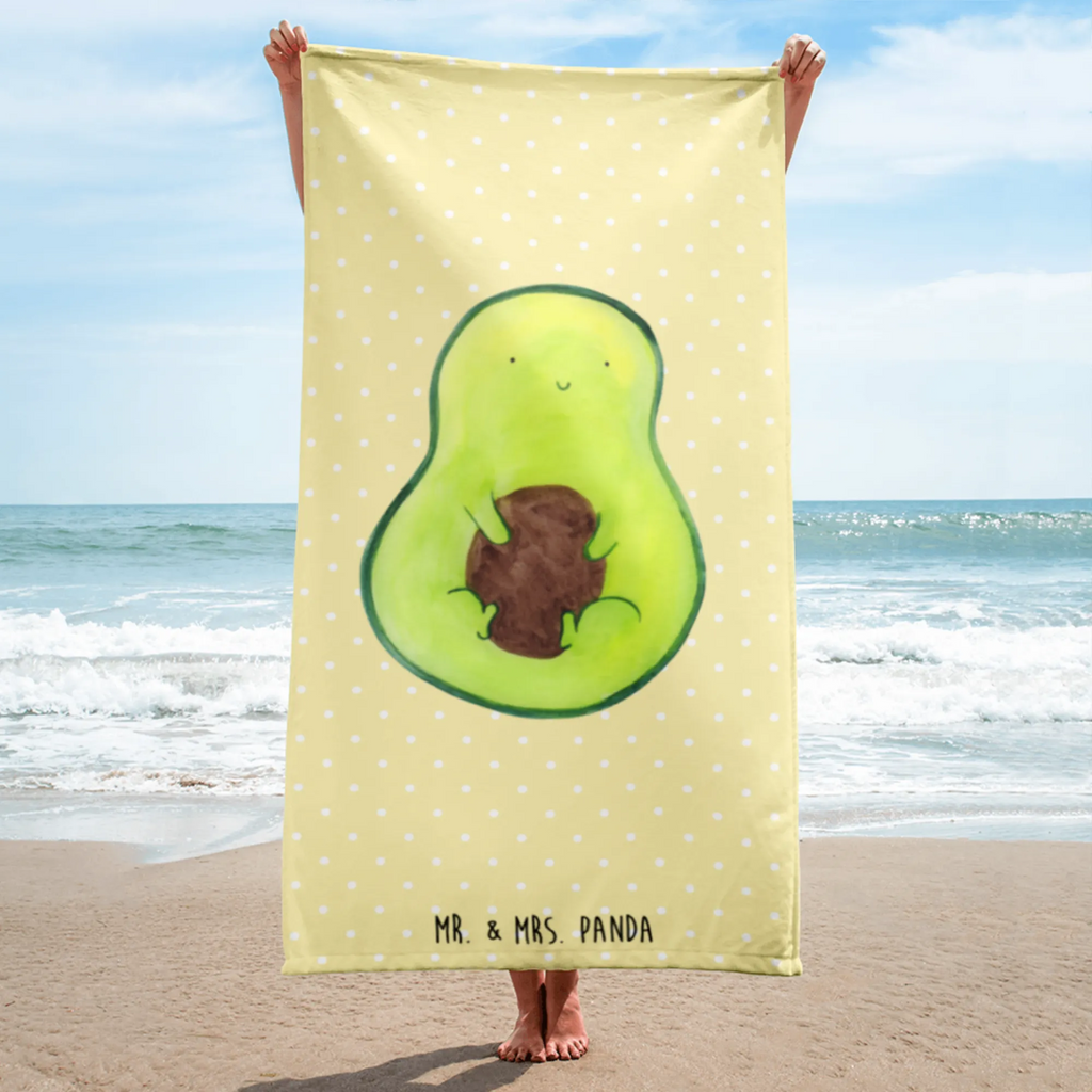 XL Badehandtuch Avocado mit Kern Handtuch, Badetuch, Duschtuch, Strandtuch, Saunatuch, Avocado, Veggie, Vegan, Gesund, Avokado, Avocadokern, Kern, Pflanze, Spruch Leben