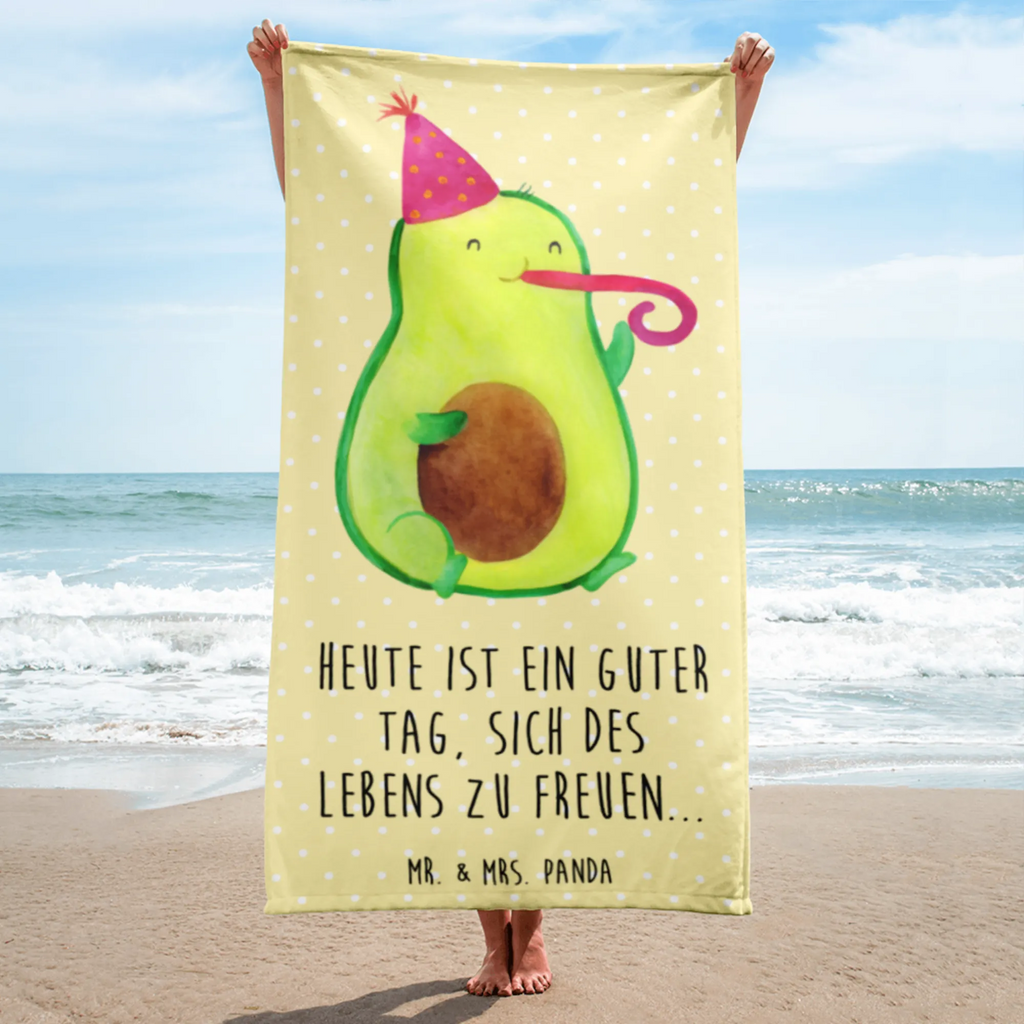 XL Badehandtuch Avocado Partyhupe Handtuch, Badetuch, Duschtuch, Strandtuch, Saunatuch, Avocado, Veggie, Vegan, Gesund, Party, Feierlichkeit, Feier, Fete, Geburtstag, Gute Laune, Tröte