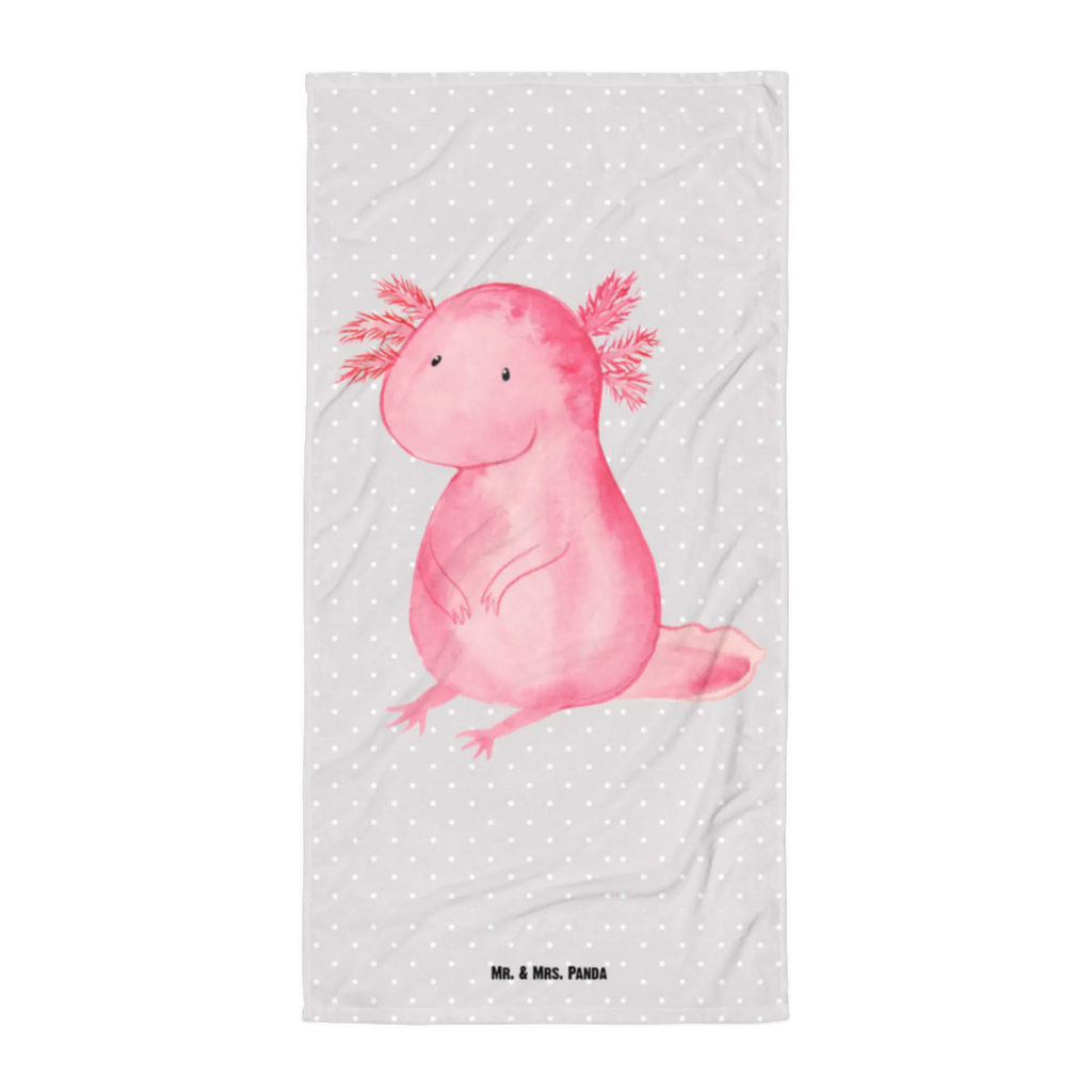 XL Badehandtuch Axolotl Handtuch, Badetuch, Duschtuch, Strandtuch, Saunatuch, Axolotl, Molch, Axolot, vergnügt, fröhlich, zufrieden, Lebensstil, Weisheit, Lebensweisheit, Liebe, Freundin