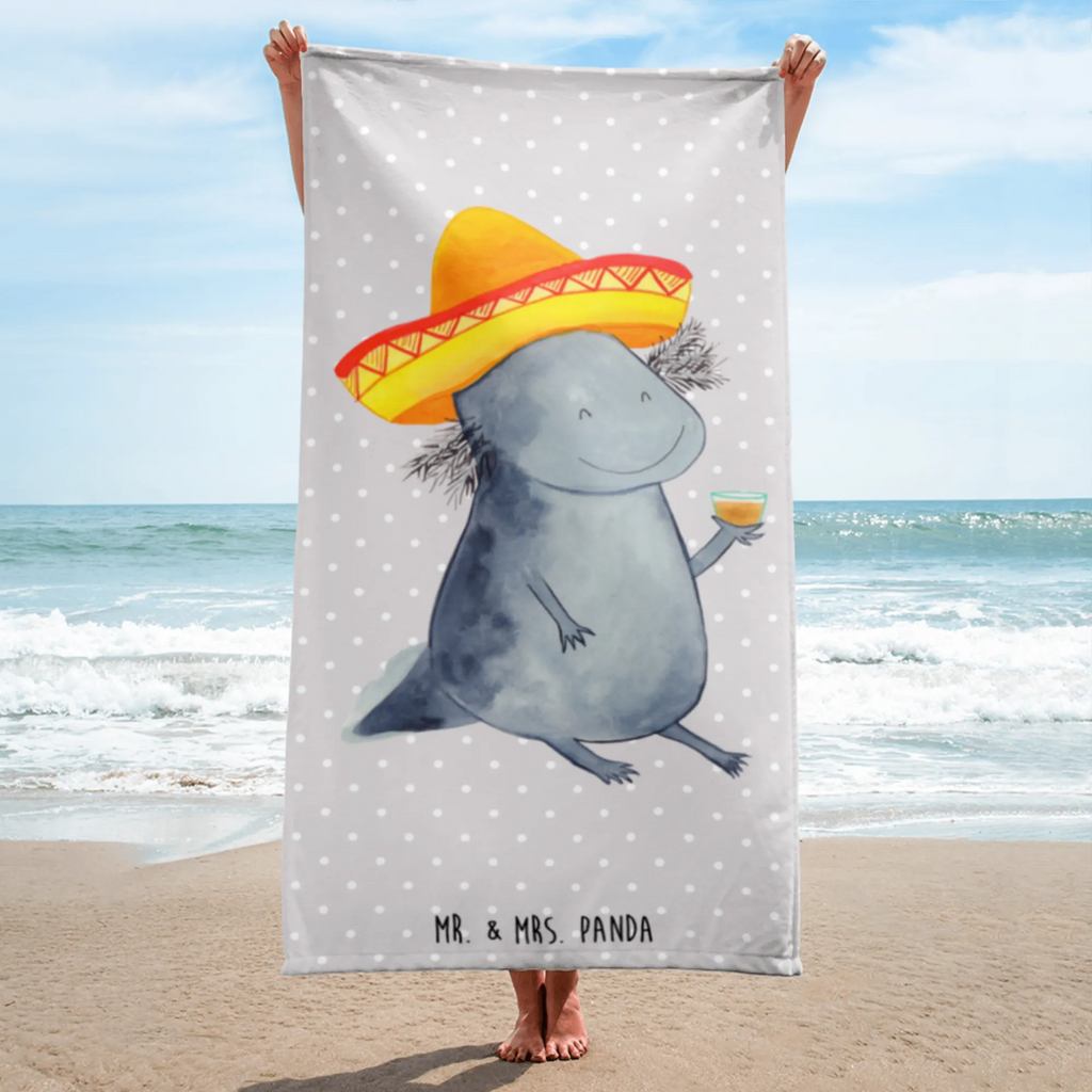 XL Badehandtuch Axolotl Tequila Handtuch, Badetuch, Duschtuch, Strandtuch, Saunatuch, Axolotl, Molch, Mexico, Mexiko, Sombrero, Zitrone, Tequila, Motivation, Spruch, Schwanzlurch, Lurch, Lurche, Axolot, Feuerdrache, Feuersalamander