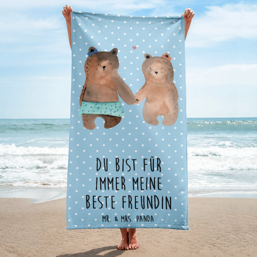 XL Badehandtuch Bär Freundin Handtuch, Badetuch, Duschtuch, Strandtuch, Saunatuch, Bär, Teddy, Teddybär, Bär Freundin Beste Freund Liebe Liebesbeweis Verliebt Kumpel Kumpeliene