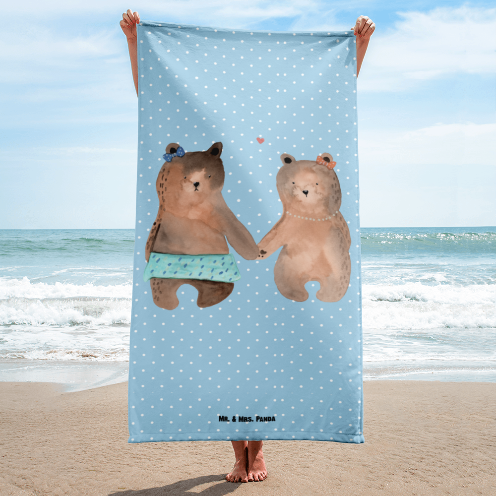 XL Badehandtuch Bär Freundin Handtuch, Badetuch, Duschtuch, Strandtuch, Saunatuch, Bär, Teddy, Teddybär, Bär Freundin Beste Freund Liebe Liebesbeweis Verliebt Kumpel Kumpeliene