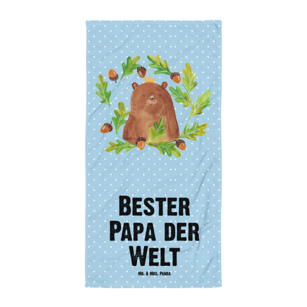 XL Badehandtuch Bär König Handtuch, Badetuch, Duschtuch, Strandtuch, Saunatuch, Bär, Teddy, Teddybär, Papa, Papa Bär, bester Vater, bester Papa, weltbester Papa, Vatertag, Vater, Dad, Daddy, Papi