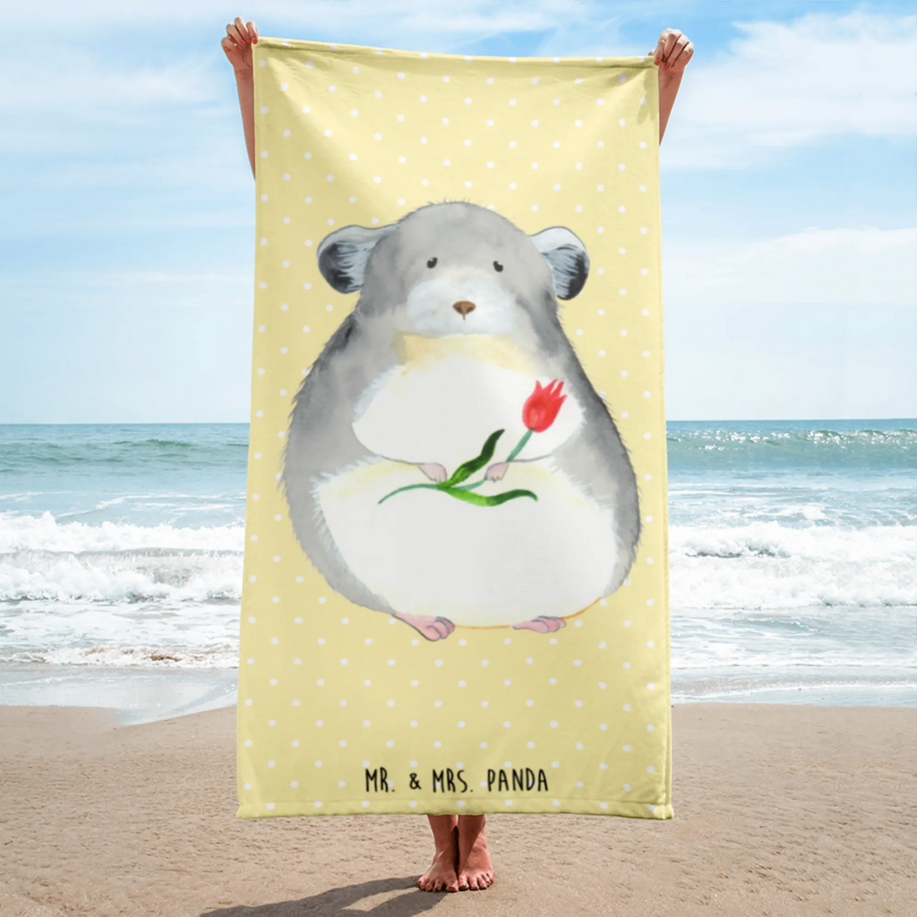 XL Badehandtuch Chinchilla Blume Handtuch, Badetuch, Duschtuch, Strandtuch, Saunatuch, Tiermotive, Gute Laune, lustige Sprüche, Tiere, Chinchilla, Chinchillas, Liebeskummer, Kummer, Depressionen, traurig sein, Chaos, Glücklichsein, Büro, Büroalltag