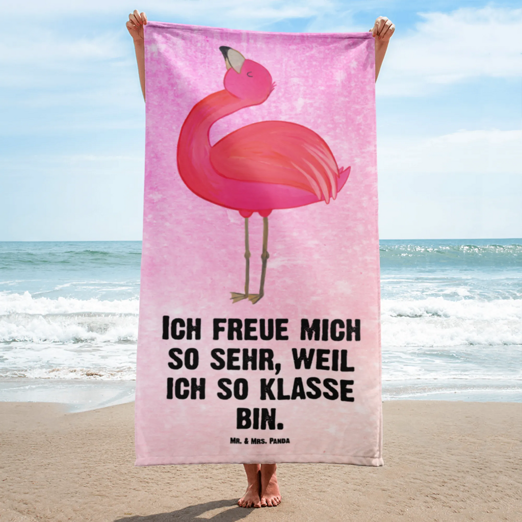 XL Badehandtuch Flamingo Stolz Handtuch, Badetuch, Duschtuch, Strandtuch, Saunatuch, Flamingo, stolz, Freude, Selbstliebe, Selbstakzeptanz, Freundin, beste Freundin, Tochter, Mama, Schwester