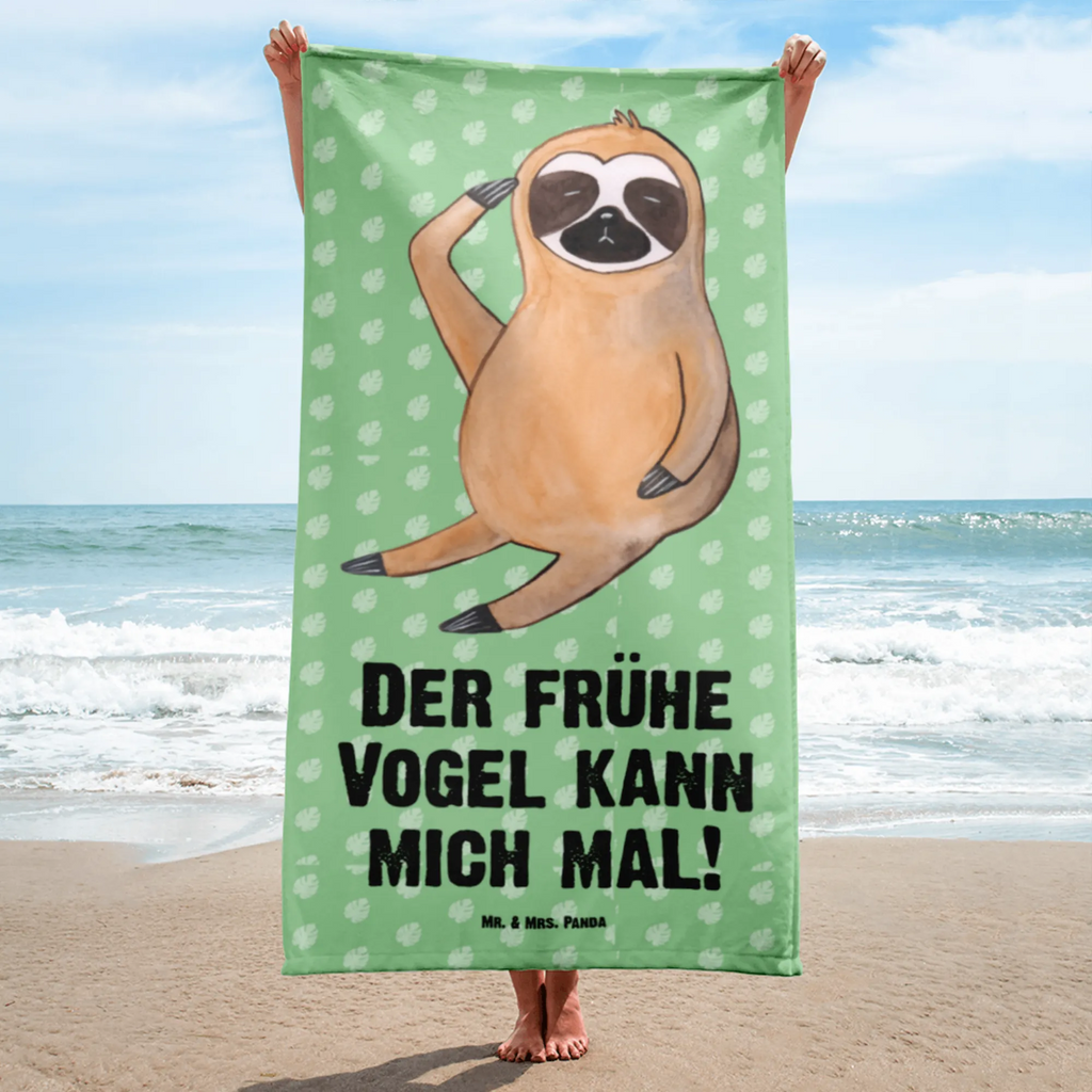 XL Badehandtuch Faultier Vogel Handtuch, Badetuch, Duschtuch, Strandtuch, Saunatuch, Faultier, Faultier Geschenk, Faultier Deko, Faultiere, faul, Lieblingstier, Spinner, früher Vogel, der frühe Vogel, Frühaufsteher, Morgenmuffel, Vogel, Faultierwelt