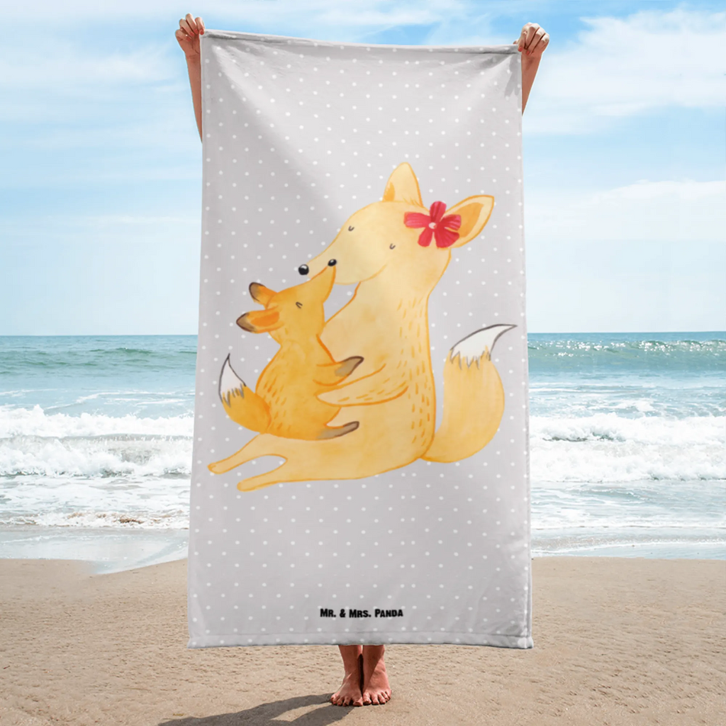 XL Badehandtuch Fuchs Mama & Kind Handtuch, Badetuch, Duschtuch, Strandtuch, Saunatuch, Familie, Vatertag, Muttertag, Bruder, Schwester, Mama, Papa, Oma, Opa, Mutter, Tochter, Lieblingstochter, Beste Tochter, Geschenk