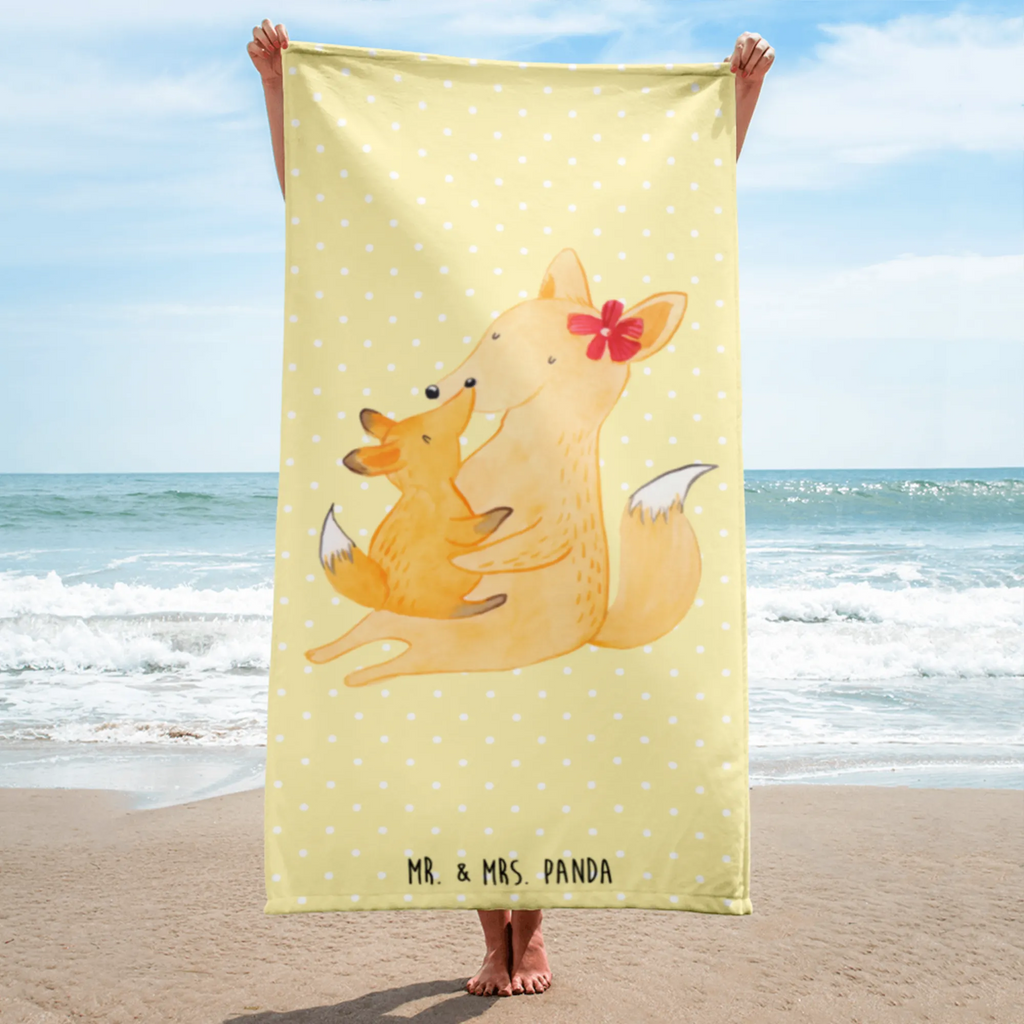 XL Badehandtuch Fuchs Mama & Kind Handtuch, Badetuch, Duschtuch, Strandtuch, Saunatuch, Familie, Vatertag, Muttertag, Bruder, Schwester, Mama, Papa, Oma, Opa, Mutter, Tochter, Lieblingstochter, Beste Tochter, Geschenk