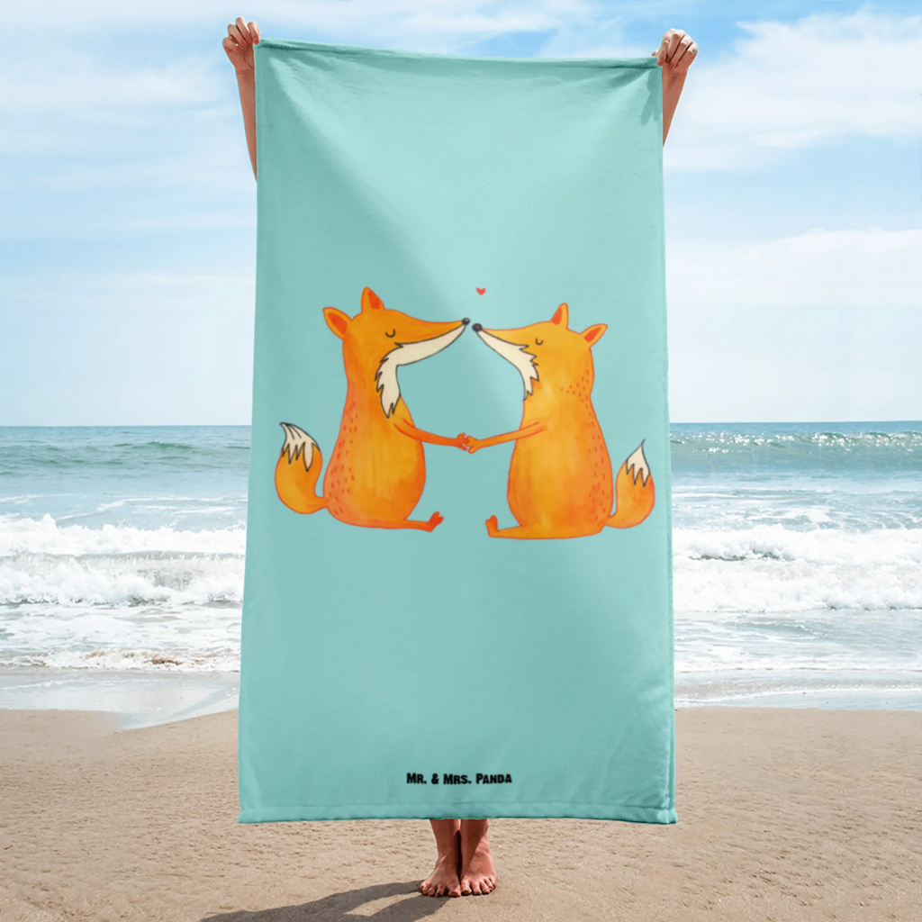 XL Badehandtuch Füchse Liebe Handtuch, Badetuch, Duschtuch, Strandtuch, Saunatuch, Fuchs, Füchse, Fox, Liebe, Liebespaar, Paar, Partner, Freundin, Freund, Ehe, Verlobte, Ehemann, Ehefrau, Liebesbeweis