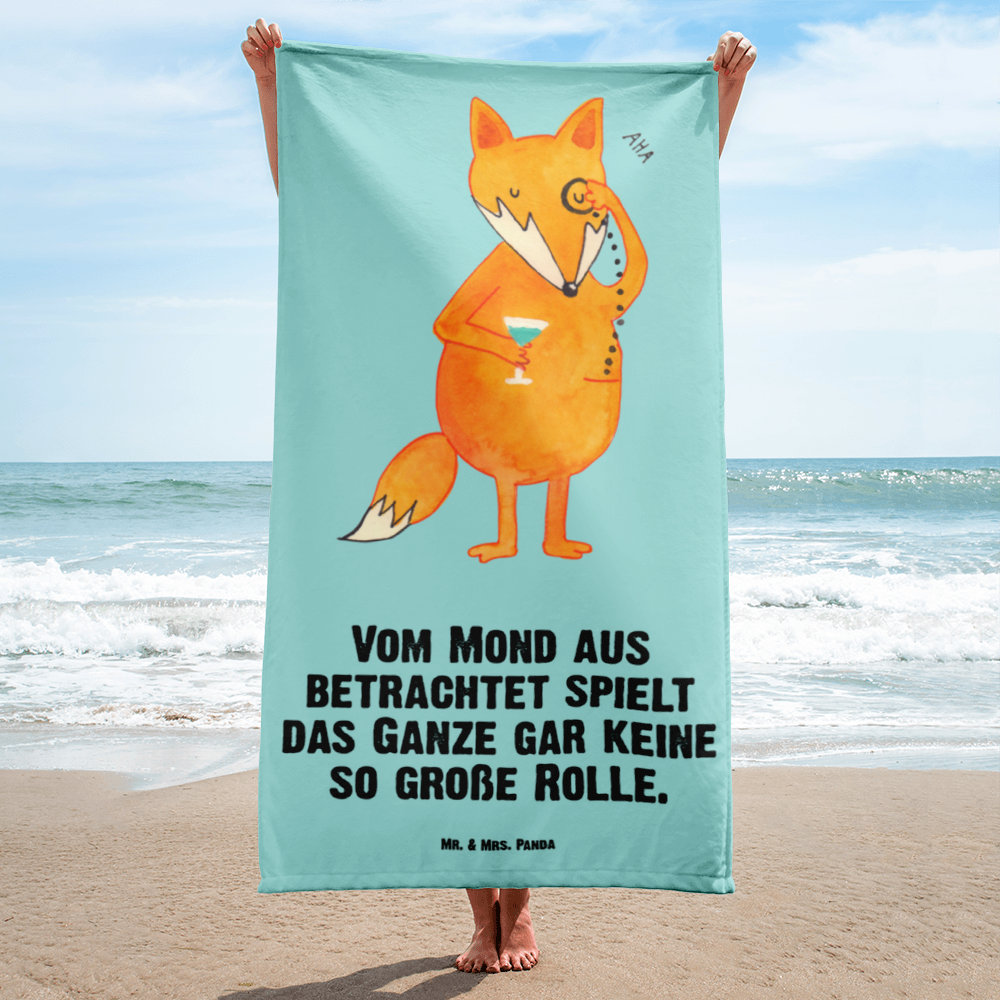 XL Badehandtuch Fuchs Lord Handtuch, Badetuch, Duschtuch, Strandtuch, Saunatuch, Fuchs, Füchse, tröstende Worte, Spruch lustig, Liebeskummer Geschenk, Motivation Spruch, Problemlösung