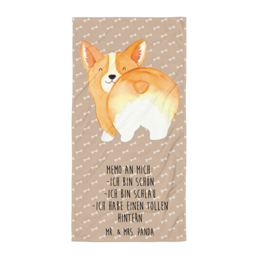 XL Badehandtuch Corgi Po Handtuch, Badetuch, Duschtuch, Strandtuch, Saunatuch, Hund, Hundemotiv, Haustier, Hunderasse, Tierliebhaber, Hundebesitzer, Sprüche, Corgie, Hundeliebe, Motivation, Selbstliebe, Spruch