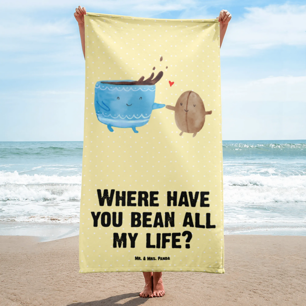 XL Badehandtuch Kaffee Bohne Handtuch, Badetuch, Duschtuch, Strandtuch, Saunatuch, Tiermotive, Gute Laune, lustige Sprüche, Tiere, Kaffee, Kaffeebohne, Genuss, Zufriedenheit, Glück