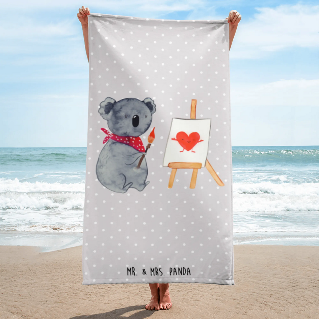 XL Badehandtuch Koala Künstler Handtuch, Badetuch, Duschtuch, Strandtuch, Saunatuch, Koala, Koalabär, Liebe, Liebensbeweis, Liebesgeschenk, Gefühle, Künstler, zeichnen