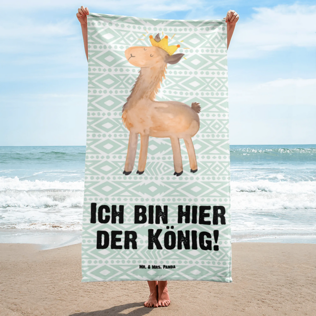 XL Badehandtuch Lama König Handtuch, Badetuch, Duschtuch, Strandtuch, Saunatuch, Lama, Alpaka, Lamas, König, Königin, Freundin, Mama, Papa, Büro Kollege, Kollegin, Chef, Vorgesetzter, Abi, Abitur