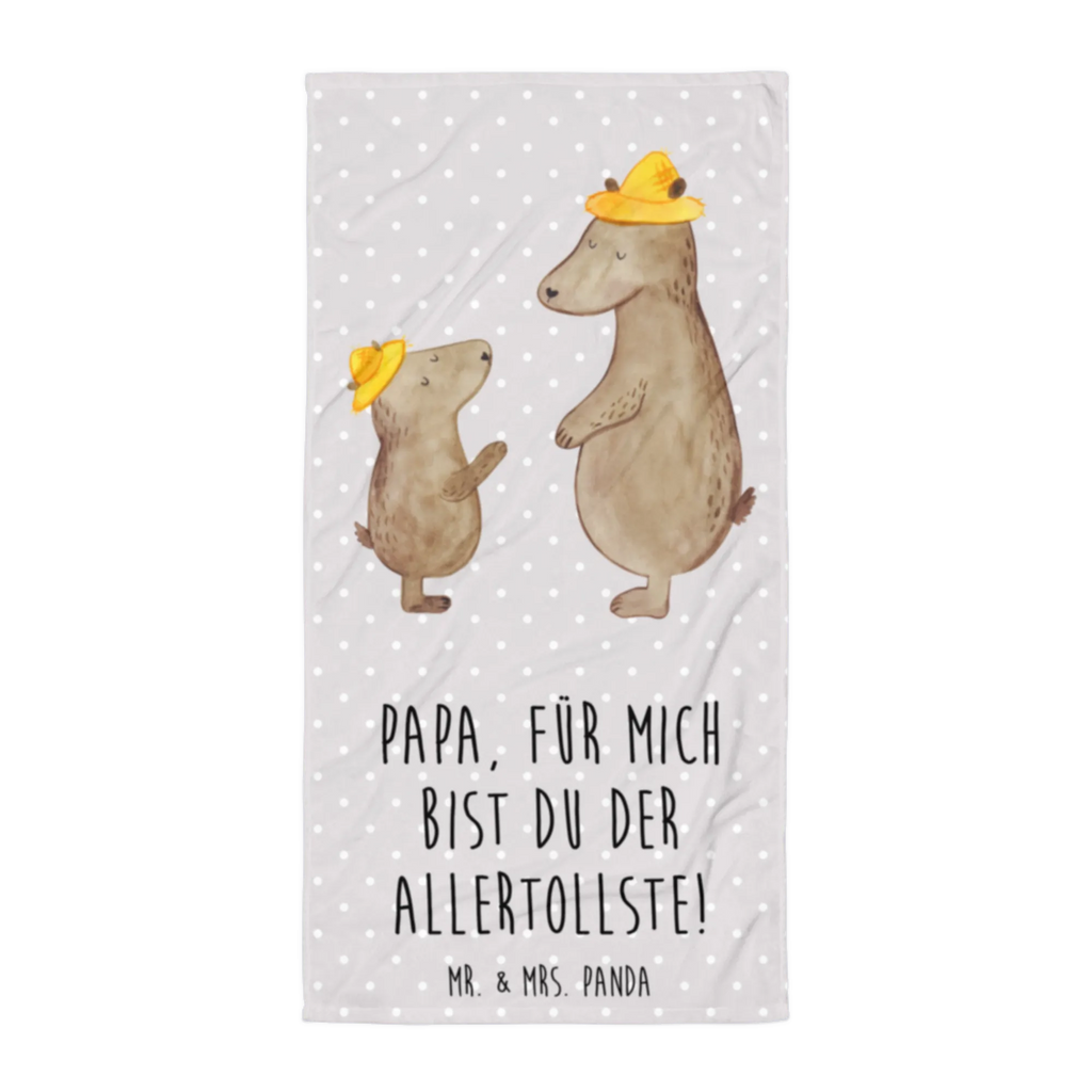 XL Badehandtuch Bären mit Hut Handtuch, Badetuch, Duschtuch, Strandtuch, Saunatuch, Familie, Vatertag, Muttertag, Bruder, Schwester, Mama, Papa, Oma, Opa, Bär, Bären, Vater, Papi, Paps, Dad, Daddy, Lieblingsmensch, Sohn, Söhne, Kind, Kinder, Vater-Sohn, Family, Vorbild