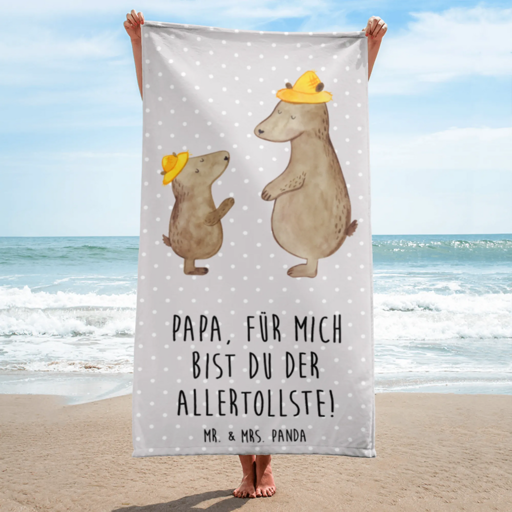 XL Badehandtuch Bären mit Hut Handtuch, Badetuch, Duschtuch, Strandtuch, Saunatuch, Familie, Vatertag, Muttertag, Bruder, Schwester, Mama, Papa, Oma, Opa, Bär, Bären, Vater, Papi, Paps, Dad, Daddy, Lieblingsmensch, Sohn, Söhne, Kind, Kinder, Vater-Sohn, Family, Vorbild