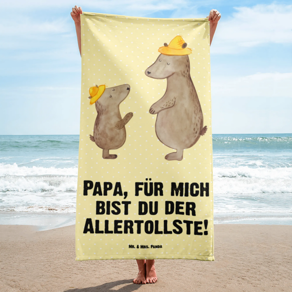 XL Badehandtuch Bären mit Hut Handtuch, Badetuch, Duschtuch, Strandtuch, Saunatuch, Familie, Vatertag, Muttertag, Bruder, Schwester, Mama, Papa, Oma, Opa, Bär, Bären, Vater, Papi, Paps, Dad, Daddy, Lieblingsmensch, Sohn, Söhne, Kind, Kinder, Vater-Sohn, Family, Vorbild