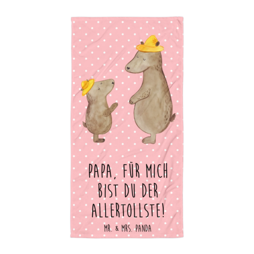 XL Badehandtuch Bären mit Hut Handtuch, Badetuch, Duschtuch, Strandtuch, Saunatuch, Familie, Vatertag, Muttertag, Bruder, Schwester, Mama, Papa, Oma, Opa, Bär, Bären, Vater, Papi, Paps, Dad, Daddy, Lieblingsmensch, Sohn, Söhne, Kind, Kinder, Vater-Sohn, Family, Vorbild