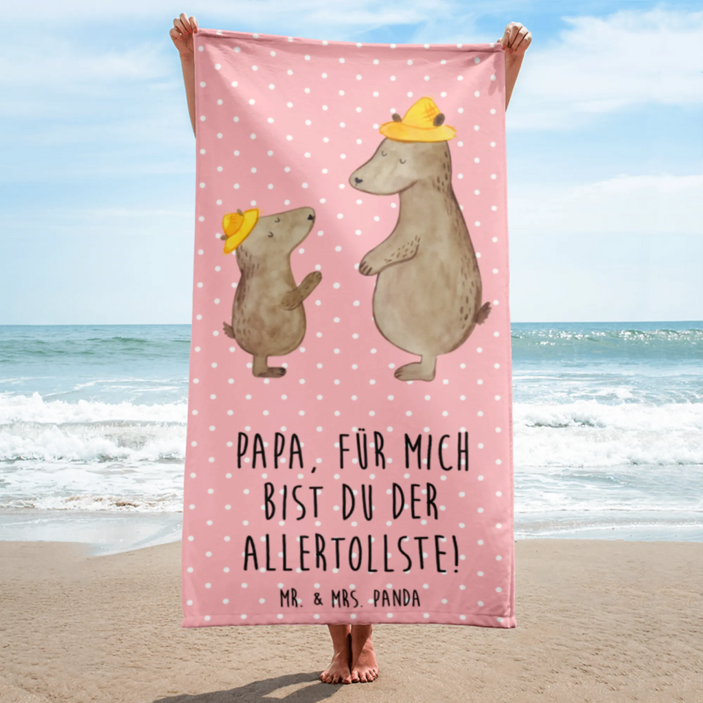 XL Badehandtuch Bären mit Hut Handtuch, Badetuch, Duschtuch, Strandtuch, Saunatuch, Familie, Vatertag, Muttertag, Bruder, Schwester, Mama, Papa, Oma, Opa, Bär, Bären, Vater, Papi, Paps, Dad, Daddy, Lieblingsmensch, Sohn, Söhne, Kind, Kinder, Vater-Sohn, Family, Vorbild