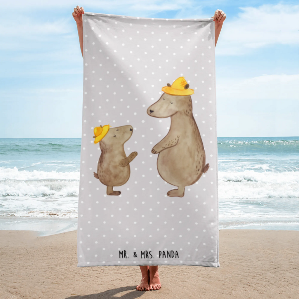 XL Badehandtuch Bären mit Hut Handtuch, Badetuch, Duschtuch, Strandtuch, Saunatuch, Familie, Vatertag, Muttertag, Bruder, Schwester, Mama, Papa, Oma, Opa, Bär, Bären, Vater, Papi, Paps, Dad, Daddy, Lieblingsmensch, Sohn, Söhne, Kind, Kinder, Vater-Sohn, Family, Vorbild