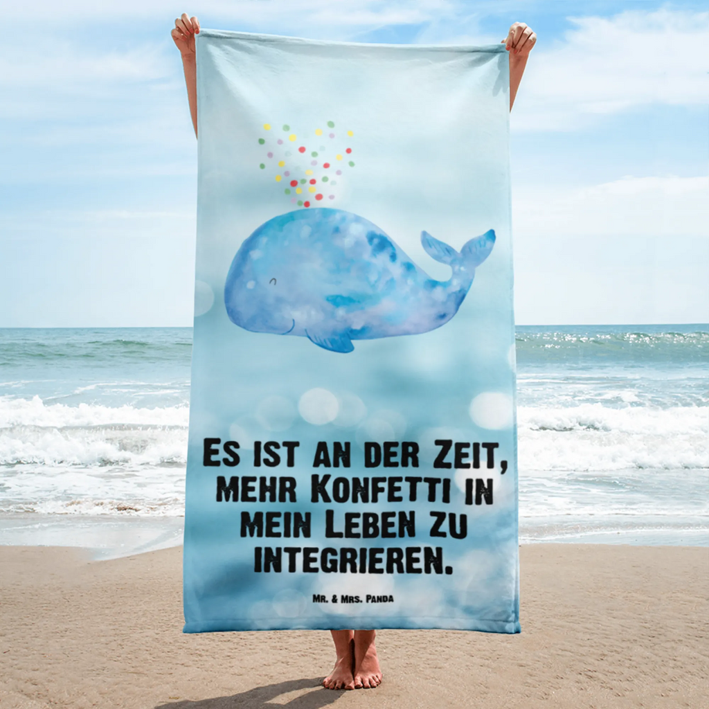 XL Badehandtuch Wal Konfetti Handtuch, Badetuch, Duschtuch, Strandtuch, Saunatuch, Meerestiere, Meer, Urlaub, Wal, Konfetti, Wale, Motivation, Neuanfang, Trennung, Diät, Abnehmen, Neustart, Lebensabschnitt, Geburtstag