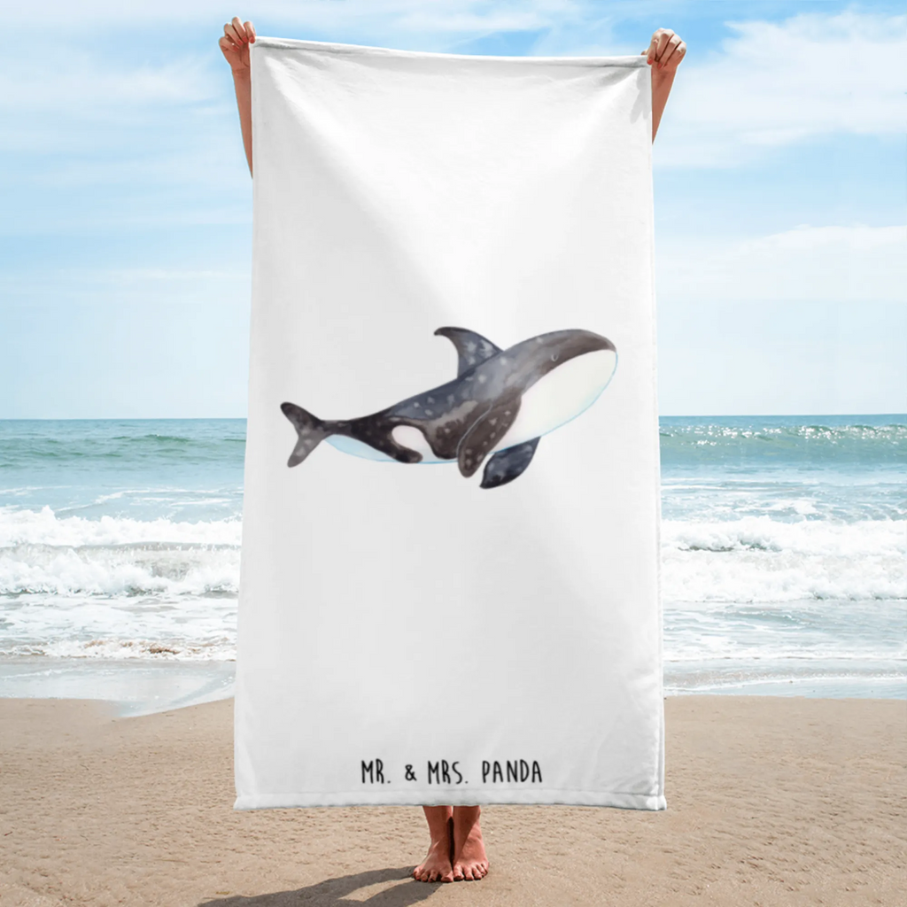 XL Badehandtuch Orca Handtuch, Badetuch, Duschtuch, Strandtuch, Saunatuch, Meerestiere, Meer, Urlaub, Orca, Orcas, Killerwal, Wal, Möglichkeiten, Büro, Arbeit, Motivation, Selbstliebe, Neustart, Startup