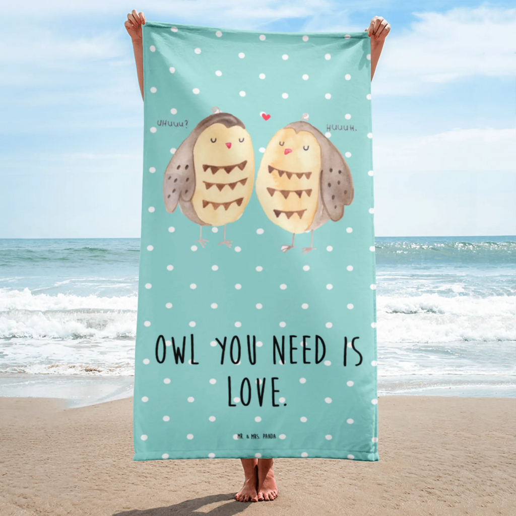 XL Badehandtuch Eulen Liebe Handtuch, Badetuch, Duschtuch, Strandtuch, Saunatuch, Eule, Eule Deko, Liebe, Hochzeit Spruch, Owl, All you need is love, Liebe Spruch, Freundin Geschenk, Freund, Wortspiel lustig