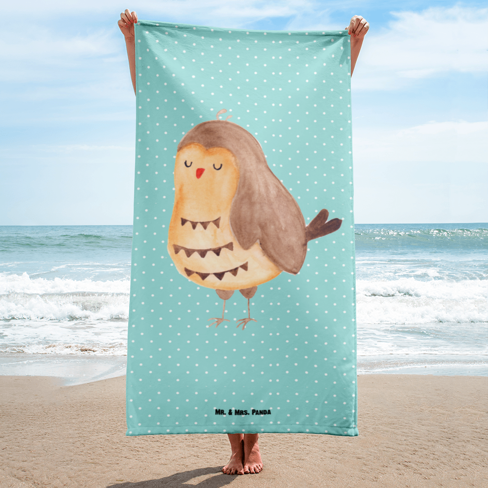 XL Badehandtuch Eule Zufrieden Handtuch, Badetuch, Duschtuch, Strandtuch, Saunatuch, Eule, Eule Spruch, Eule deko, Owl, Liebe Spruch, Romantisch, Wortspiel lustig, Spruch schön, Geschenk Hochzeitstag