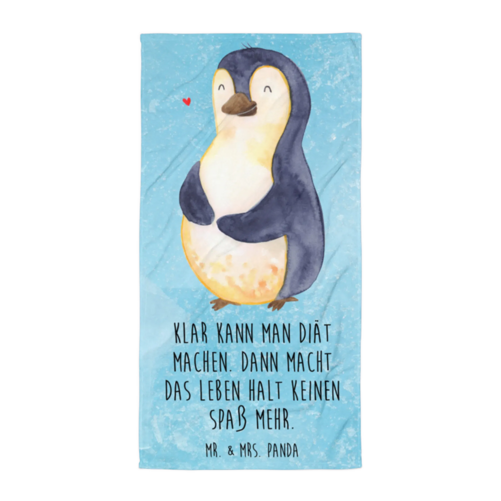 XL Badehandtuch Pinguin Diät Handtuch, Badetuch, Duschtuch, Strandtuch, Saunatuch, Pinguin, Pinguine, Diät, Abnehmen, Abspecken, Gewicht, Motivation, Selbstliebe, Körperliebe, Selbstrespekt