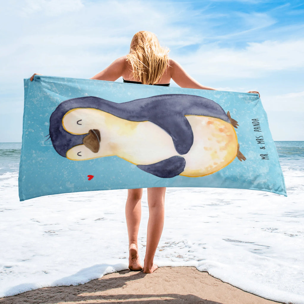 XL Badehandtuch Pinguin Diät Handtuch, Badetuch, Duschtuch, Strandtuch, Saunatuch, Pinguin, Pinguine, Diät, Abnehmen, Abspecken, Gewicht, Motivation, Selbstliebe, Körperliebe, Selbstrespekt