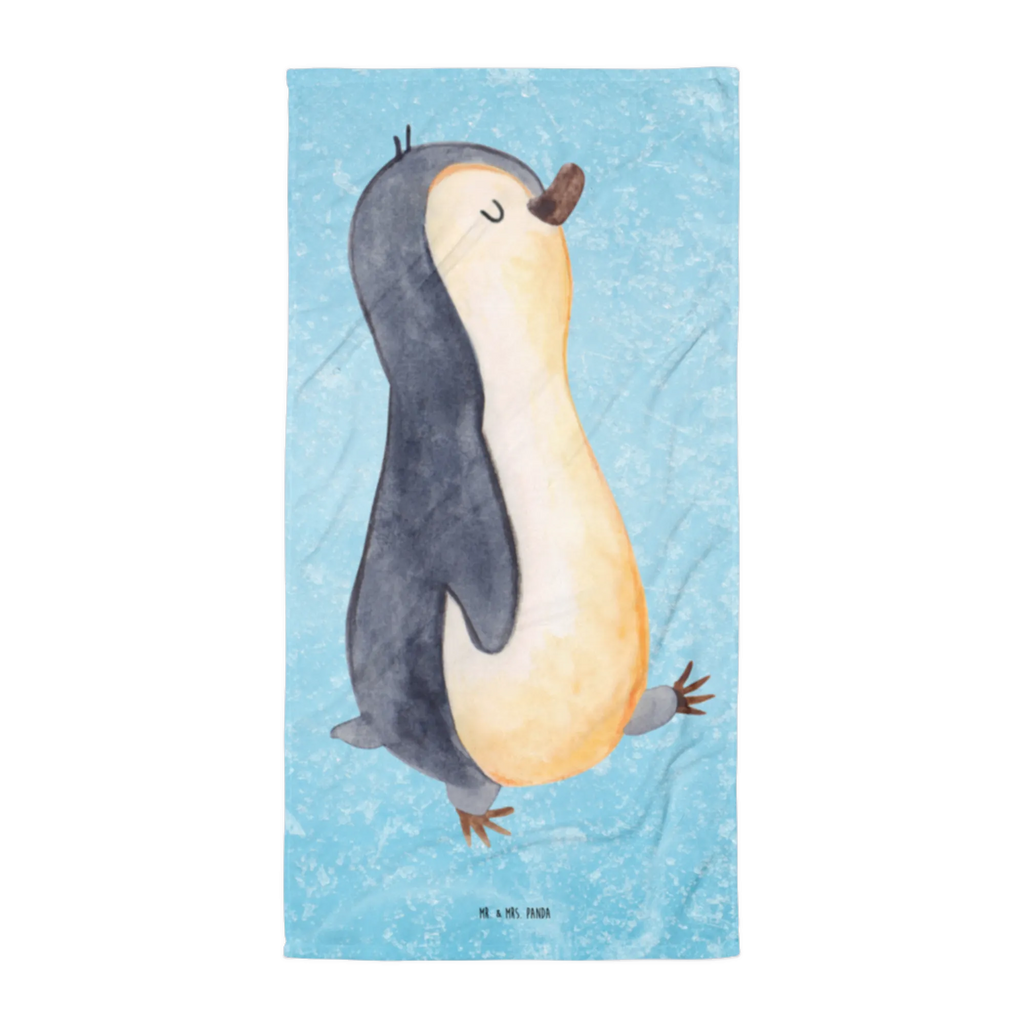 XL Badehandtuch Pinguin marschieren Handtuch, Badetuch, Duschtuch, Strandtuch, Saunatuch, Pinguin, Pinguine, Frühaufsteher, Langschläfer, Bruder, Schwester, Familie