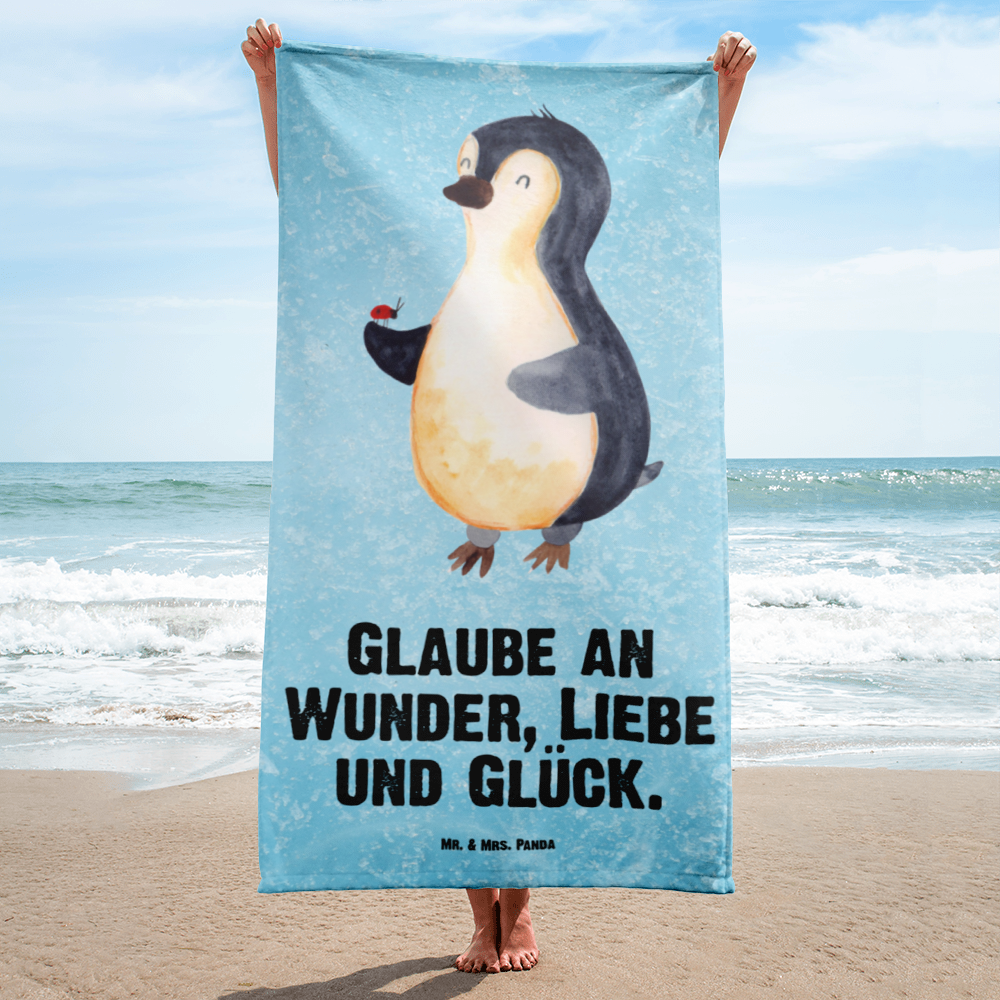 XL Badehandtuch Pinguin Marienkäfer