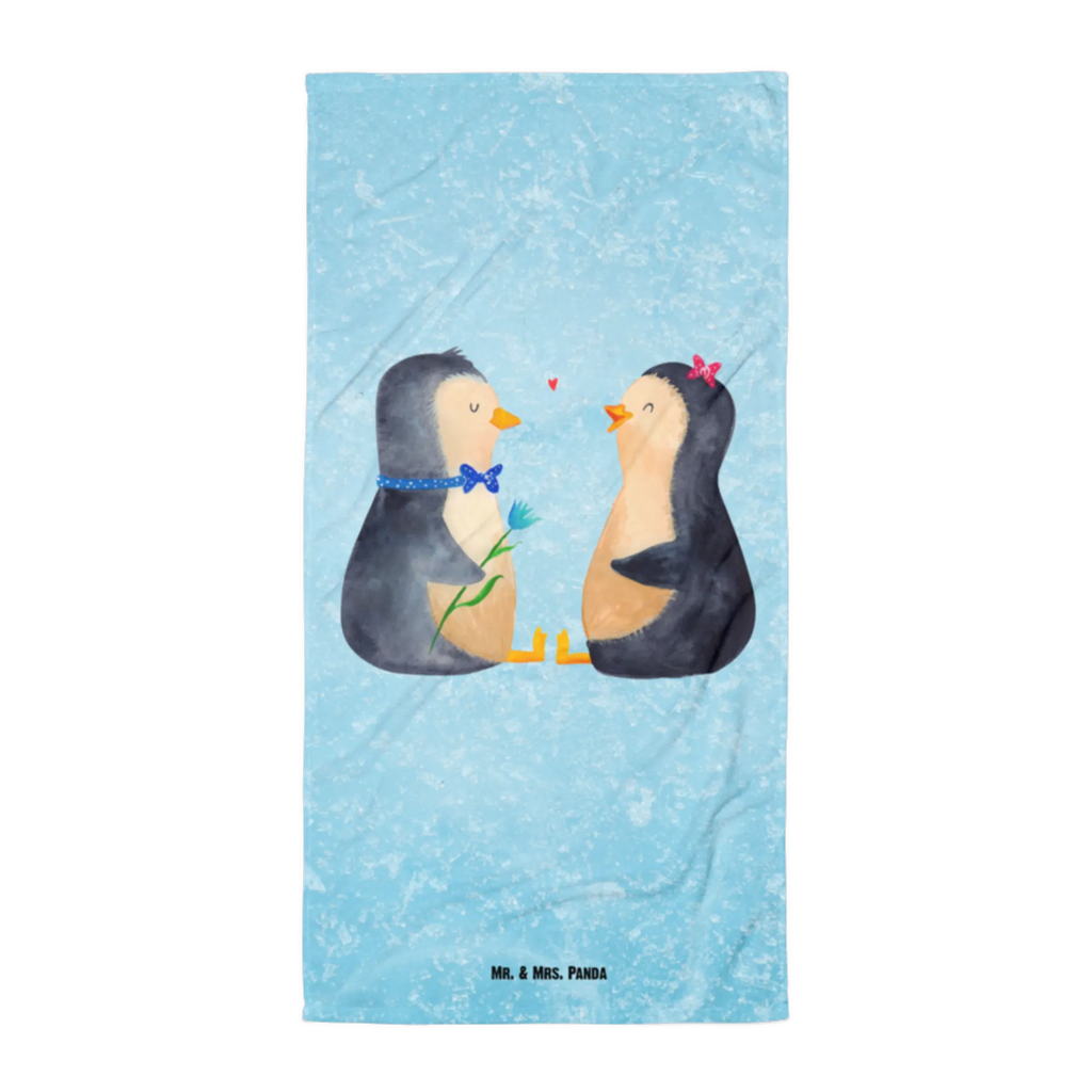 XL Badehandtuch Pinguin Pärchen Handtuch, Badetuch, Duschtuch, Strandtuch, Saunatuch, Pinguin, Pinguine, Liebe, Liebespaar, Liebesbeweis, Liebesgeschenk, Verlobung, Jahrestag, Hochzeitstag, Hochzeit, Hochzeitsgeschenk, große Liebe, Traumpaar