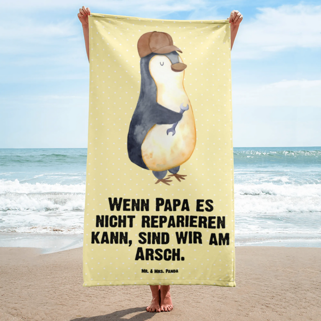 XL Badehandtuch Wenn Papa es nicht reparieren kann, sind wir am Arsch Handtuch, Badetuch, Duschtuch, Strandtuch, Saunatuch, Familie, Vatertag, Muttertag, Bruder, Schwester, Mama, Papa, Oma, Opa, Vater, Geschenk Papa, Bester Papa der Welt