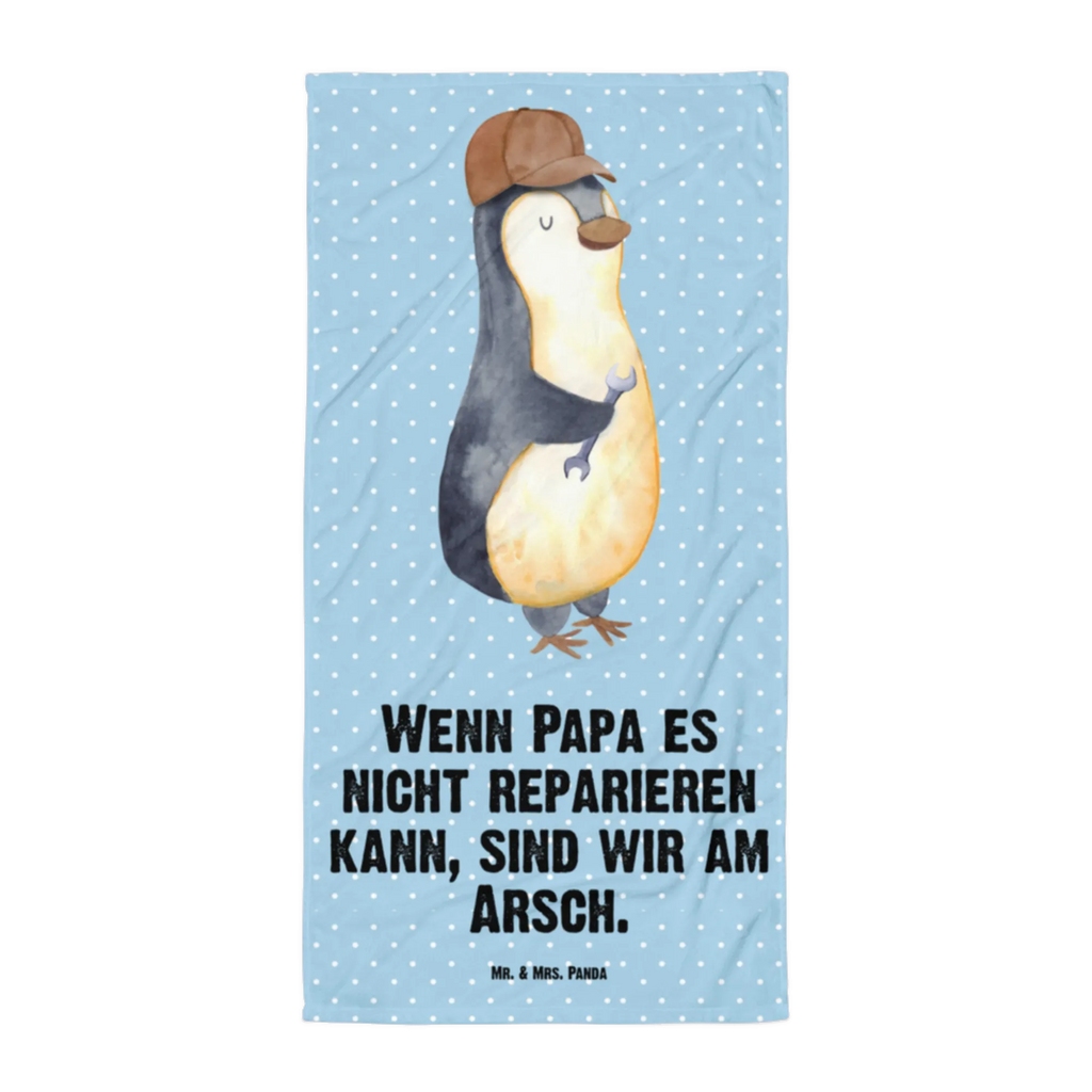 XL Badehandtuch Wenn Papa es nicht reparieren kann, sind wir am Arsch Handtuch, Badetuch, Duschtuch, Strandtuch, Saunatuch, Familie, Vatertag, Muttertag, Bruder, Schwester, Mama, Papa, Oma, Opa, Vater, Geschenk Papa, Bester Papa der Welt