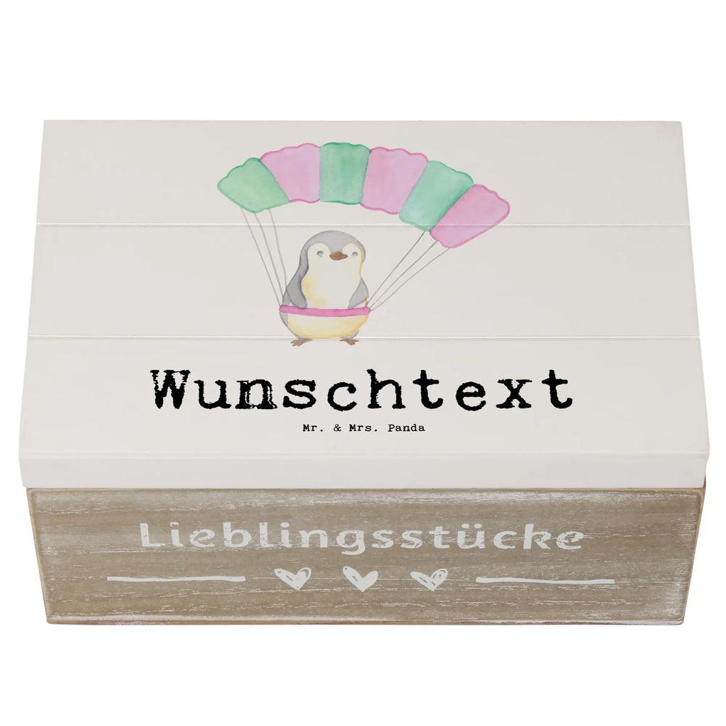 Personalisierte Holzkiste Pinguin Fallschirm springen Holzkiste mit Namen, Kiste mit Namen, Schatzkiste mit Namen, Truhe mit Namen, Schatulle mit Namen, Erinnerungsbox mit Namen, Erinnerungskiste, mit Namen, Dekokiste mit Namen, Aufbewahrungsbox mit Namen, Holzkiste Personalisiert, Kiste Personalisiert, Schatzkiste Personalisiert, Truhe Personalisiert, Schatulle Personalisiert, Erinnerungsbox Personalisiert, Erinnerungskiste Personalisiert, Dekokiste Personalisiert, Aufbewahrungsbox Personalisiert, Geschenkbox personalisiert, GEschenkdose personalisiert, Geschenk, Sport, Sportart, Hobby, Schenken, Danke, Dankeschön, Auszeichnung, Gewinn, Sportler, Fallschirmspringen, Skydive, Fallschirmsprung