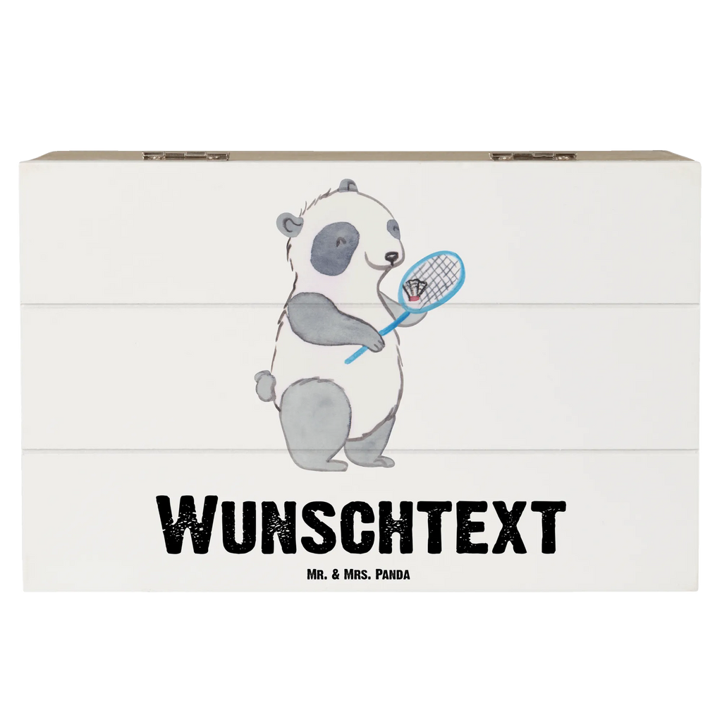 Personalisierte Holzkiste Panda Badminton Holzkiste mit Namen, Kiste mit Namen, Schatzkiste mit Namen, Truhe mit Namen, Schatulle mit Namen, Erinnerungsbox mit Namen, Erinnerungskiste, mit Namen, Dekokiste mit Namen, Aufbewahrungsbox mit Namen, Holzkiste Personalisiert, Kiste Personalisiert, Schatzkiste Personalisiert, Truhe Personalisiert, Schatulle Personalisiert, Erinnerungsbox Personalisiert, Erinnerungskiste Personalisiert, Dekokiste Personalisiert, Aufbewahrungsbox Personalisiert, Geschenkbox personalisiert, GEschenkdose personalisiert, Geschenk, Sport, Sportart, Hobby, Schenken, Danke, Dankeschön, Auszeichnung, Gewinn, Sportler, Badminton, Badminton spielen