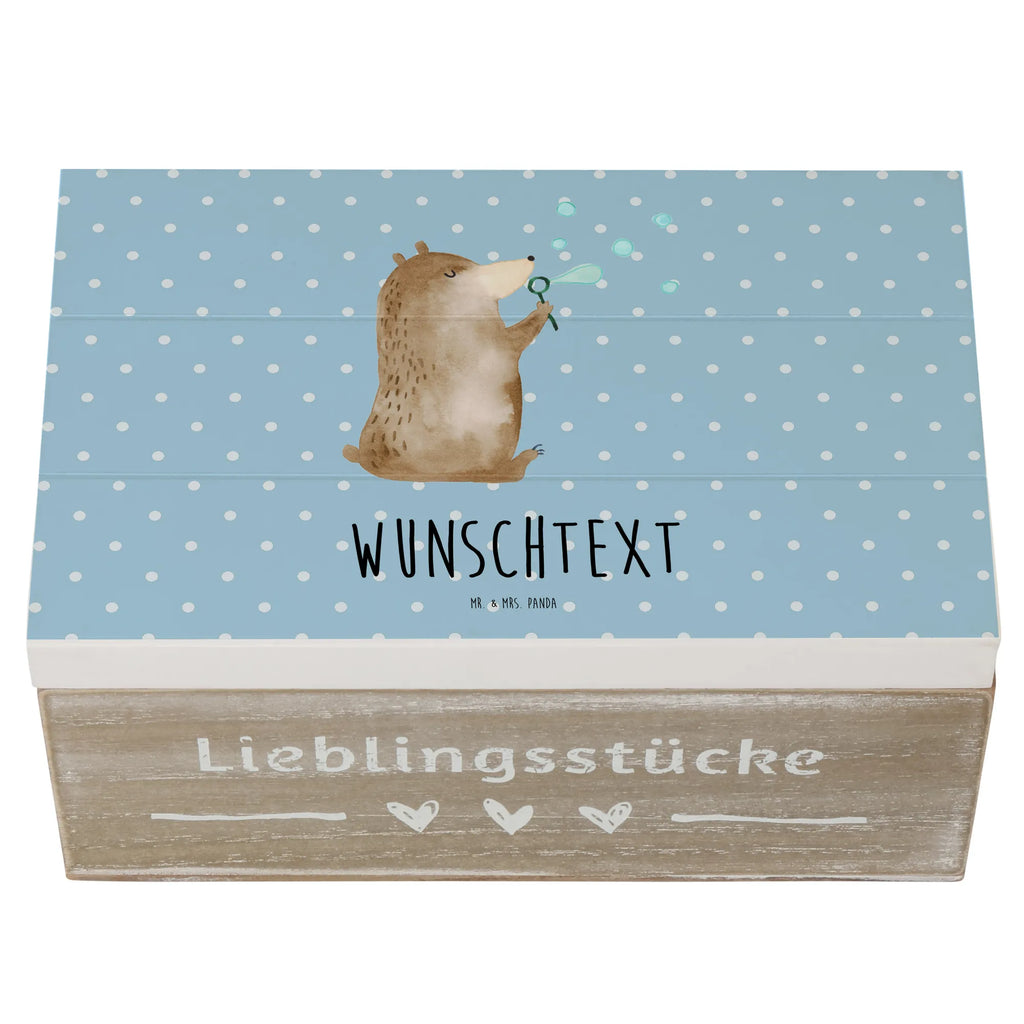 Personalisierte Holzkiste Bär Seifenblasen Holzkiste mit Namen, Kiste mit Namen, Schatzkiste mit Namen, Truhe mit Namen, Schatulle mit Namen, Erinnerungsbox mit Namen, Erinnerungskiste, mit Namen, Dekokiste mit Namen, Aufbewahrungsbox mit Namen, Holzkiste Personalisiert, Kiste Personalisiert, Schatzkiste Personalisiert, Truhe Personalisiert, Schatulle Personalisiert, Erinnerungsbox Personalisiert, Erinnerungskiste Personalisiert, Dekokiste Personalisiert, Aufbewahrungsbox Personalisiert, Geschenkbox personalisiert, GEschenkdose personalisiert, Bär, Teddy, Teddybär, Seifenblasen Bär Lustig Sein Glücklich Traurig Happy