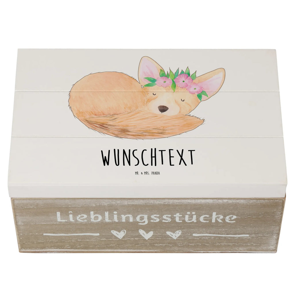 Personalisierte Holzkiste Wüstenfuchs Blumen Holzkiste mit Namen, Kiste mit Namen, Schatzkiste mit Namen, Truhe mit Namen, Schatulle mit Namen, Erinnerungsbox mit Namen, Erinnerungskiste, mit Namen, Dekokiste mit Namen, Aufbewahrungsbox mit Namen, Holzkiste Personalisiert, Kiste Personalisiert, Schatzkiste Personalisiert, Truhe Personalisiert, Schatulle Personalisiert, Erinnerungsbox Personalisiert, Erinnerungskiste Personalisiert, Dekokiste Personalisiert, Aufbewahrungsbox Personalisiert, Geschenkbox personalisiert, GEschenkdose personalisiert, Afrika, Wildtiere, Wüste, Wüstenfuchs, Blumen, Blumenkranz, Glücklich