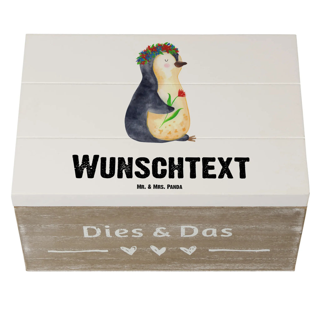 Personalisierte Holzkiste Pinguin Blumen Holzkiste mit Namen, Kiste mit Namen, Schatzkiste mit Namen, Truhe mit Namen, Schatulle mit Namen, Erinnerungsbox mit Namen, Erinnerungskiste, mit Namen, Dekokiste mit Namen, Aufbewahrungsbox mit Namen, Holzkiste Personalisiert, Kiste Personalisiert, Schatzkiste Personalisiert, Truhe Personalisiert, Schatulle Personalisiert, Erinnerungsbox Personalisiert, Erinnerungskiste Personalisiert, Dekokiste Personalisiert, Aufbewahrungsbox Personalisiert, Geschenkbox personalisiert, GEschenkdose personalisiert, Pinguin, Pinguine, Blumenkranz, Universum, Leben, Wünsche, Ziele, Lebensziele, Motivation, Lebenslust, Liebeskummer, Geschenkidee