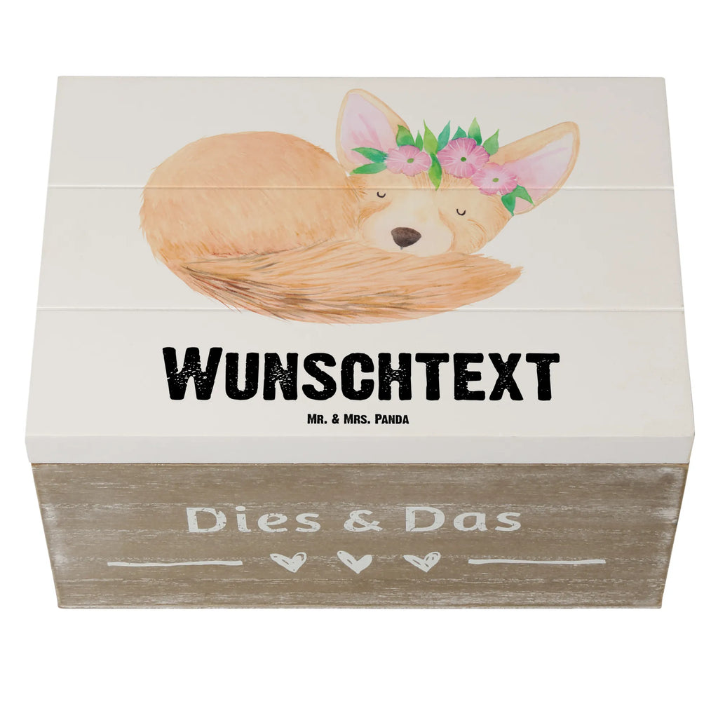 Personalisierte Holzkiste Wüstenfuchs Blumen Holzkiste mit Namen, Kiste mit Namen, Schatzkiste mit Namen, Truhe mit Namen, Schatulle mit Namen, Erinnerungsbox mit Namen, Erinnerungskiste, mit Namen, Dekokiste mit Namen, Aufbewahrungsbox mit Namen, Holzkiste Personalisiert, Kiste Personalisiert, Schatzkiste Personalisiert, Truhe Personalisiert, Schatulle Personalisiert, Erinnerungsbox Personalisiert, Erinnerungskiste Personalisiert, Dekokiste Personalisiert, Aufbewahrungsbox Personalisiert, Geschenkbox personalisiert, GEschenkdose personalisiert, Afrika, Wildtiere, Wüste, Wüstenfuchs, Blumen, Blumenkranz, Glücklich